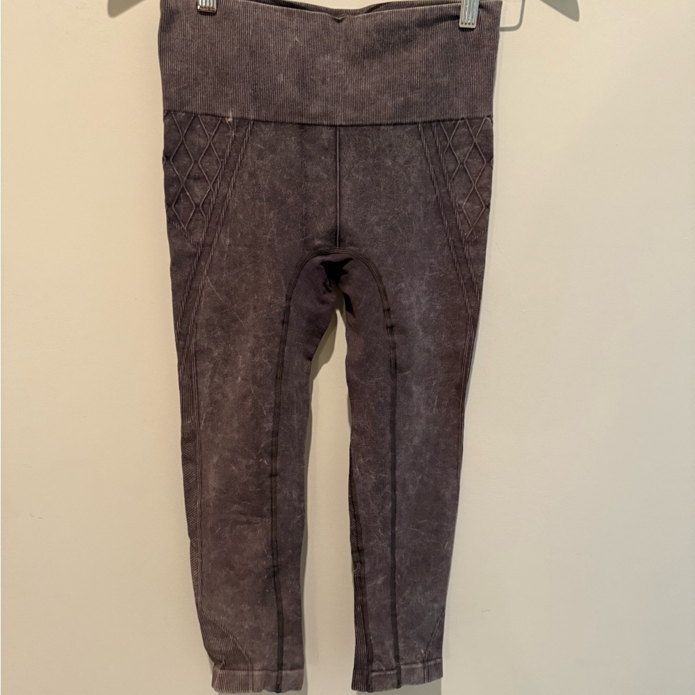 Athleta Dark Gray Textured Leggings